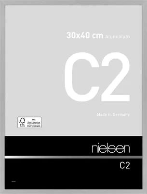Zdjęcie produktu dla Nielsen aluminiowa rama do zdjęć C2 teksturowana srebrna matowa 30x40 cm szkło akrylowe