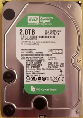 Produktbild von Western Digital WD20EARX  2TB SATA 3,5"
