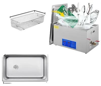 Image de Nettoyeur à ultrasons, fréquence de 40 kHz, contrôle numérique, capacité de 22 litres, modèle JPS-80A