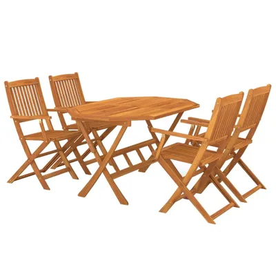 Produktbild von "2026 MODERNE" 5-tlg. Garten-Essgruppe - elegantes Design - Sitzgruppe/Gartenmöbel-Set - Massivholz Akazie - Terassenmöbel NeuMöbel316194