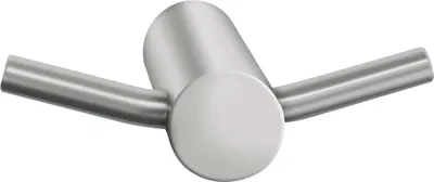 Zdjęcie produktu dla Podwójny wieszak na ubrania KWC AR, STRATOS, stal nierdzewna, 69x18x60 mm, natynkowy