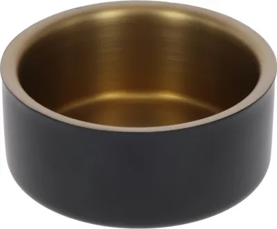 Obrázok produktu pre KERBL nerezová miska Golden  ø 20,5 cm, čierna/zlatá (objem 1800 ml)