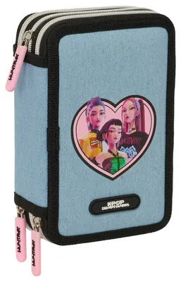 Image de Chasseurs de démons Kpop Huntrix triple trousse à crayons 37 pièces