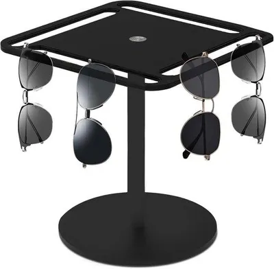 Produktbild von 360° drehbare Acrylhals für mehrere Sonnenbrillen - schwarzer Schmuck für Brillen - Organiser für Aufbewahrung.
