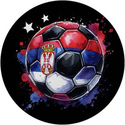 Produktbild von Fußball Serbien Flagge Magnet mit Flaschenöffner rund