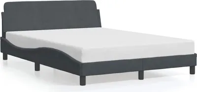 Obrázek produktu pro "Dover" rám postele tmavě šedý 140x190 cm sametový
