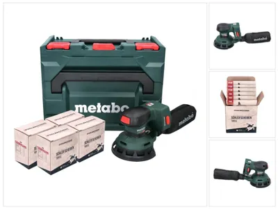 Immagine prodotto di Metabo SXA 18 LTX 125 BL Levigatrice eccentrica a batteria 125mm 18V Brushless + 2x set di levigatura Toolbrothers TURTLE + set metaBOX - senza batteria, senza caricabatterie (600146840)
