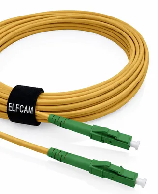 Produktbild von Elfcam® - 50m LWL Glasfaserkabel LC/APC auf LC/APC Stecker, Kompatibel mit Deuts