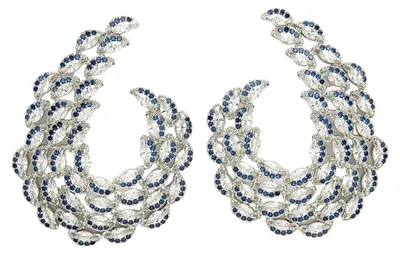 Image de AVANT-GARDE PARIS Boucles d'oreilles nuageuses en zircone cubique de la collection Diva