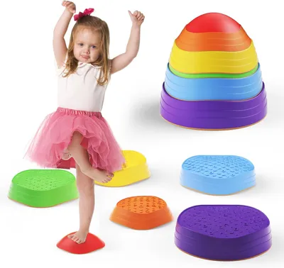 Image de Balles d'équilibre, jouets éducatifs pour l'intérieur et l'extérieur, pierres colorées