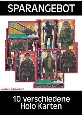 Zdjęcie produktu dla SWRO - Spar 2 - 10 verschiedene Holo Karten - Deutsch - Star Wars - Rogue One