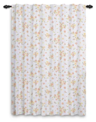Blumenvorhang 107x160 cm, 1 Paneel, Stangentasche, Bauernhausstil