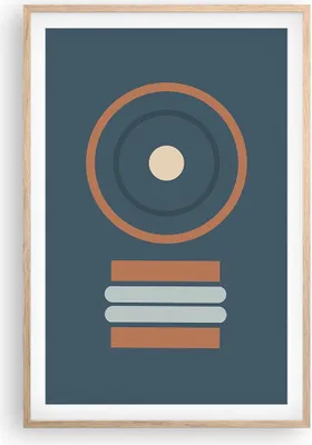 Produktbild von Gerahmtes Poster - Rahmen in heller Eiche - Abstrakt modern Muster - 61x91,5 cm - Wand Bild - Wanddeko - Wandbilder - Kunstposter - Wandposter - Bilderrahmen - Bilder - Kunstdruck - P2NPA61x91-4567