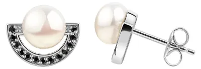 Produktbild von Zeeme Pearls Ohrstecker 925/- Sterling Silber 1,0cm weiß Süßwasserzuchtperle weiß 360221899