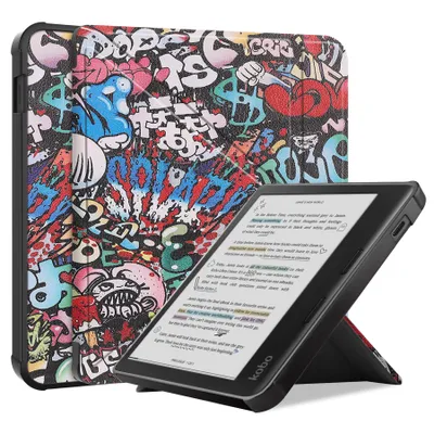 Zdjęcie produktu dla Pokrowiec ochronny dla Kobo Libra 2 Libra Color 2024 Tolino Vision Color 7 cali Slim Case z funkcją podstawki i automatycznym usypianiem/budzeniem