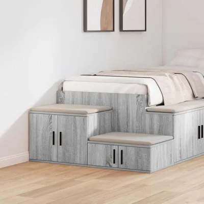 Imagen del producto de vidaXL Armario de almacenamiento, 2 unidades, color gris Sonoma, 108 x 41 x 40 cm