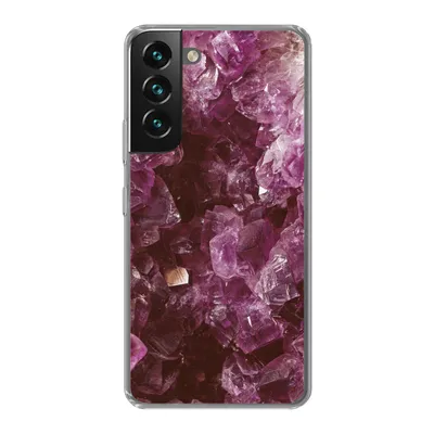 Produktbild von MuchoWow® Handyhülle Schutzhülle Hülle für Samsung Galaxy S22 Edelsteine - Amethyst - Kristalle und Edelsteine Silikon Softcase Handy Hülle - Mobiltelefonhülle