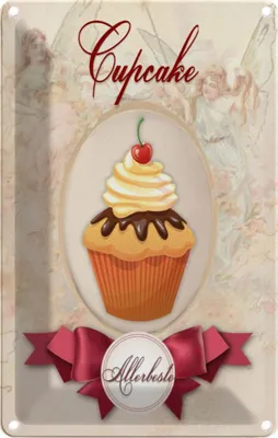 Produktbild von vianmo Blechschild 30x20 cm Cupcake Allerbeste Küche Kochen Essen