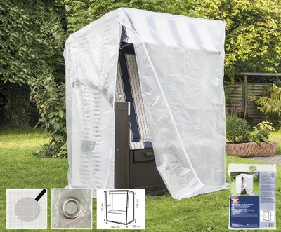 Image de Housse de protection transparente pour chaise de plage, env.130x100x170/134