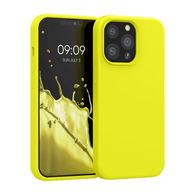 Produktbild von kwmobile Handyhülle für iPhone 13 Pro Hülle, für iPhone 13 Pro Case - Hülle Silikon - kabelloses Laden - Zitronengelb