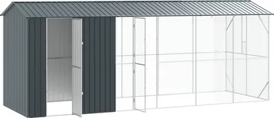 Immagine prodotto di vidaXL Gabbia per uccelli antracite 645 x 208 x 247 cm Acciaio zincato