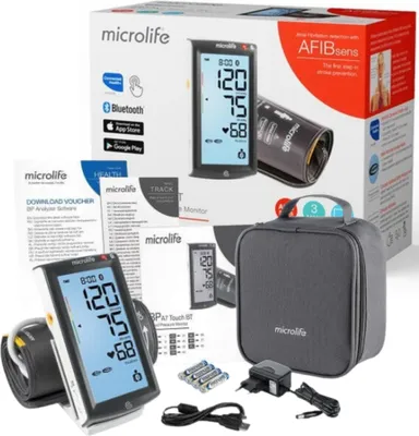 Obrázok produktu pre Microlife A7 Touch, Horné rameno, Automatické, Čierna, LCD, 2 používateľ / -ov, 22 - 42 cm