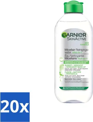 Produktbild von Garnier - SkinActive - Mizellen-Reinigungswasser - Fettige Haut - Beruhigend & Reinigend - 400 ml - Vorteilspack - 20 Stücke