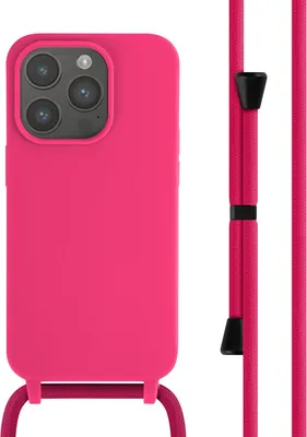 Obrázok produktu pre imoshion Silikónové puzdro so šnúrou pre Apple iPhone 14 Pro - Fluorescenčná ružová