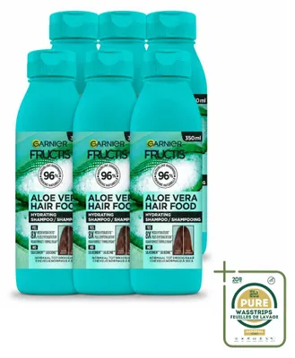 Produktbild von 6 x Garnier Fructis Hair Food Aloe Vera Shampoo für normales bis trockenes Haar 350 ml - Vorratspackung - 6 Stücke