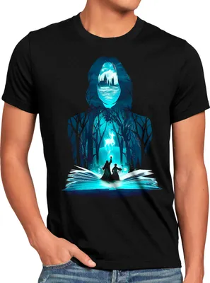 Produktbild von BaumwolleCloud Magical Teacher Herren T-Shirt eule harry zauberstab besen zauberschule