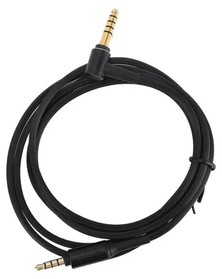 Image de Câble audio - Câble pour casque - Écoute musicale - Son sans perte - 1,5 m - Noir