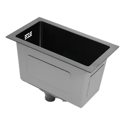 Produktbild von Küchenspüle Schwarz Edelstahl  Einschalen Barspüle