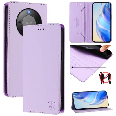 Produktbild von Lederhülle für Honor X9D Hülle Flip Brieftasche Kartenfächern Ständer Schutzhülle Violett