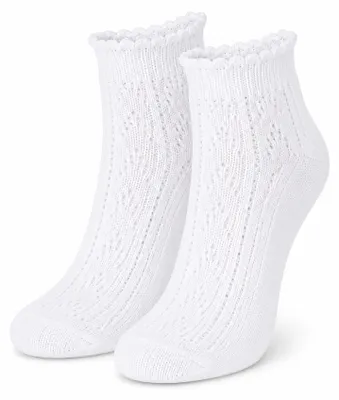 Produktbild von Kinder Trachten Socken Häkellook Ajour 11041 | Weiß Größe: 35-38