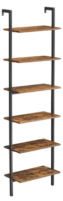 Zdjęcie produktu dla Regał stojący – regał z drabiną – 6 półek – regał magazynowy – 60 x 30 x 204,8 cm