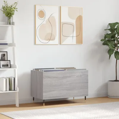 Produktbild von [Home] Plattenschrank Grau Sonoma 74,5x38x48 cm Holzwerkstoff , Neue Mode 2024 im häuslichen Leben
