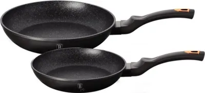 Zdjęcie produktu dla Zestaw 2 Patelni Granitowych 22/26Cm Berlinger Haus Black Rose Bh-1644Nf