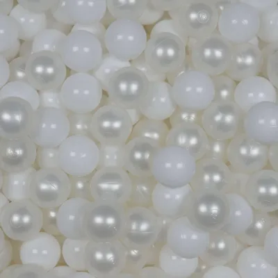 Obrázok produktu pre Hracie loptičky ø7cm 50ks biele, perleťové