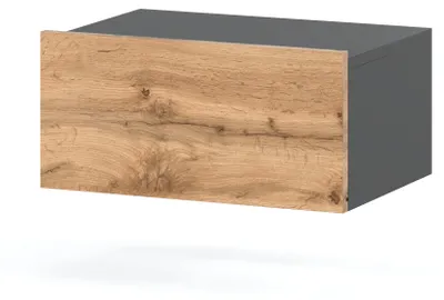 Obrázok produktu pre Nástenný nočný stolík 45 CM matná sivá / dub Wotan