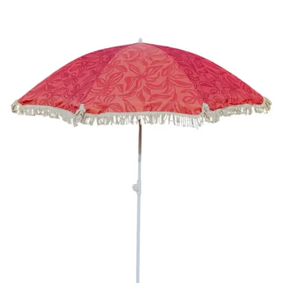 Produktbild von Sonnenschirm Strandschirm Gartenschirm BOHO UV30+ Balkonschirm Fransen 150cm