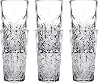 Obrázek produktu pro Sklenice na dlouhé nápoje,sklenice na pití (6 kusů,470 ml) Timeless - Nadčasová elegance a stohovatelné - Na koktejly a další,