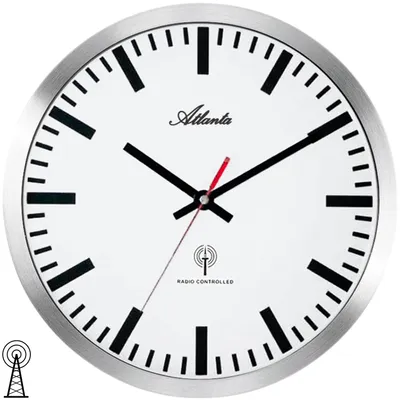 Produktbild von Atlanta Wanduhr, Funk, Ø 30 cm, 4371-B