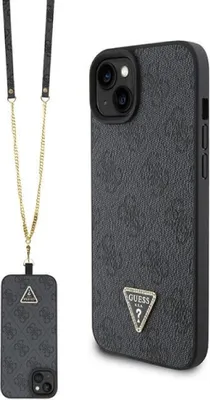 Produktbild von Guess Guhcp15Sp4Tdscpk Iphone 15 6.1 Schwarz/Schwarzes Hardcase Crossbody 4G Metalllogo