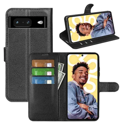 Obrázek produktu pro Pro Google Pixel 8 Pouzdro na mobilní telefon Black Case Art Leather Case Cover Case Book New