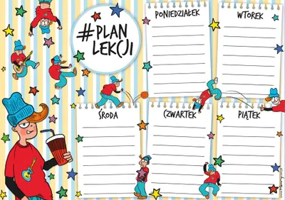 Zdjęcie produktu dla Plan lekcji Chłopak A5