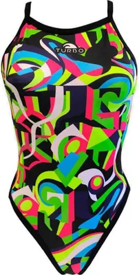 Image de Maillot de bain Turbo Geo Abstract multicolore 11-12 ans fille multicolore 11-12 ans