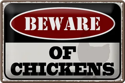 Produktbild von Blechschild Spruch 30x20cm  of chickens