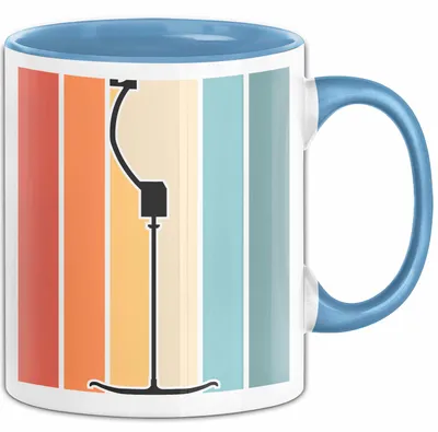 Produktbild von Ski Tasse Geschenk Grafik Skilift Becher (Blau)
