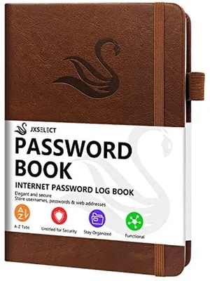 Produktbild von Famanu Passwortbuch mit alphabetischen Registerkarten - Hardcover Passworthalter mit Notizbereich