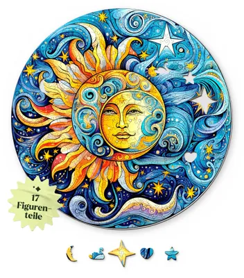Produktbild von Sonne und Mond Mandala aus Holz